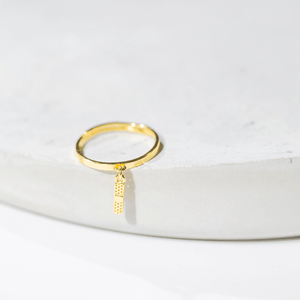 Bandaid Charm Ring - Gold
